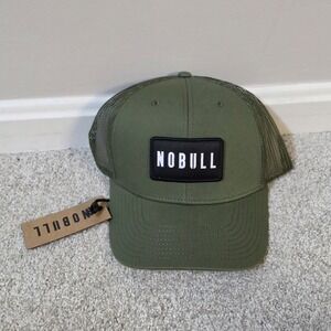 NOBULL Trucker Hat Army Green Mesh Snapback Patch Logo New
